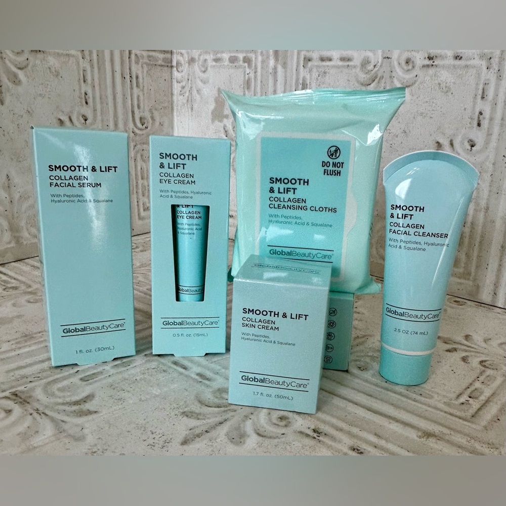 Global Beauty Care Smooth and Lift Collagen Collection Skincare 5 Piece Set NEW